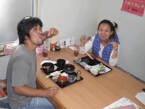 ランチのお客さま!東京から、幻のぶどう海老を食ったぞ～♪