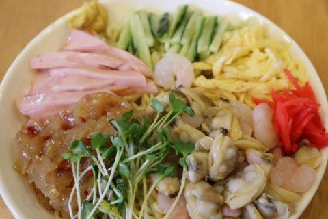 明日は、海鮮冷やしラーメン♪