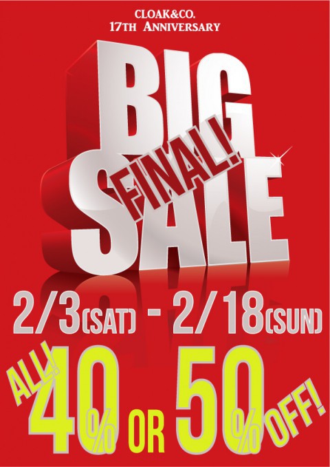 全部40%or50%OFF!!!!