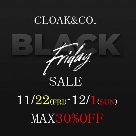 BLACK FRIDAY　SALE!!!