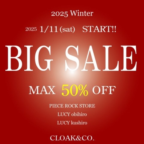 2025 WINTER  CLOAK BIG SALEスタート!!!