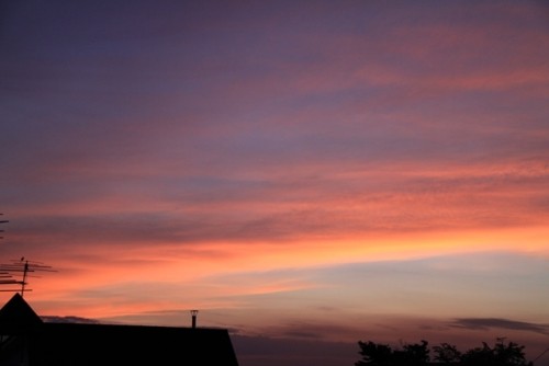 今日もキレイだった夕焼雲