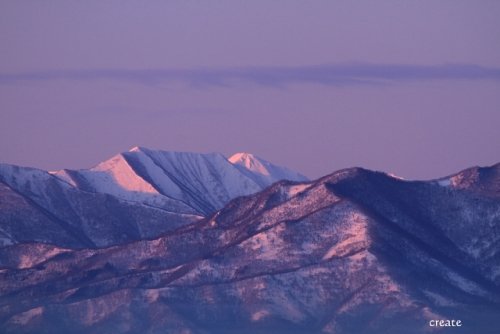 氷点下１６度の朝、ニペソツ山が見えました。