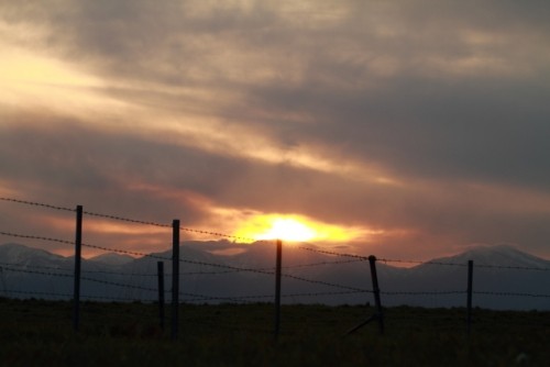 十勝牧場からの夕景