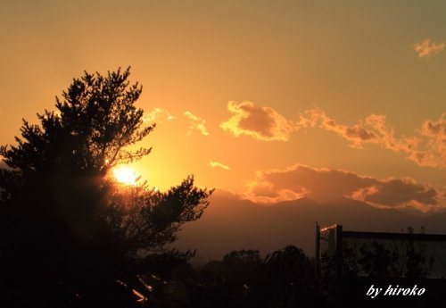 今日の夕景