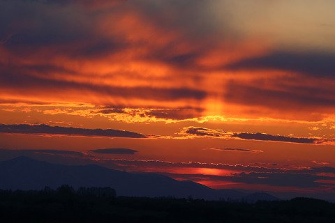 朝陽から夕日まで・・・