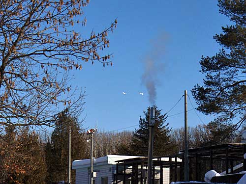 今日最初のお客さんは空から