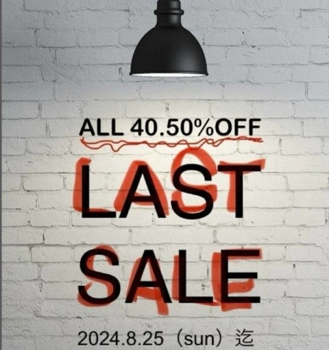 FINAL　SALE　8/25(sun)まで～!!