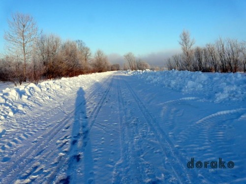 広い道路を一人歩くのは気持いい！！