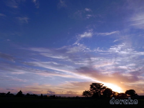 雲がとってもきれいだった夕暮れ時