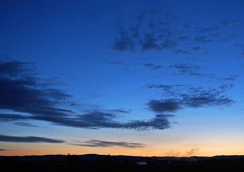 　幕別町、明野の夜明け前