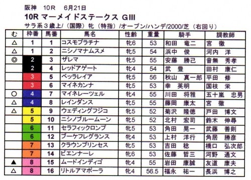 マーメイドS予想