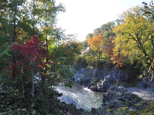 ９月２６日　滝上町　渚滑川渓谷遊歩道　今日の錦仙峡１・・・右岸編