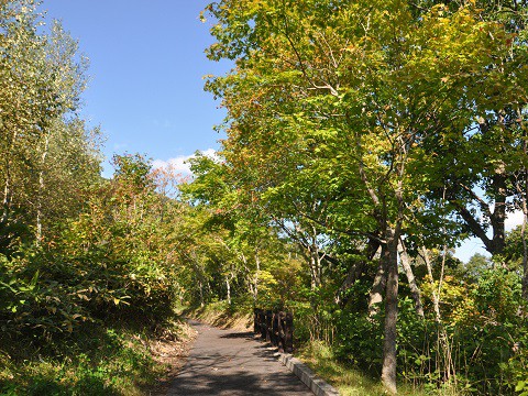 9月21日　滝上町　渚滑川渓谷遊歩道　今日の錦仙峡・・・1