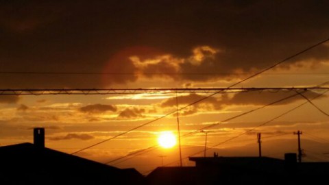 6月22日夏至の夕日