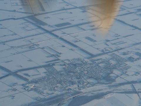 空から中札内村を眺めながら・・釧路から飛行機で札幌へ