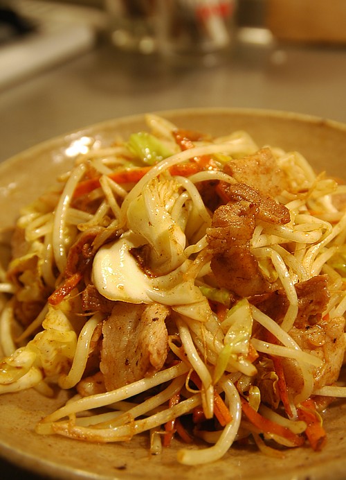 カレー風味の野菜炒め