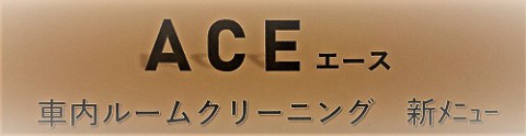 ACE　車内ルームクリーニング新メニューのお知らせ