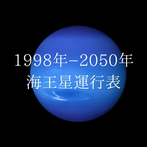 1998年ー2050年海王星運行表