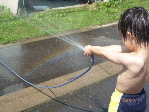 水遊び～～！！＆クワガタくんが・・・。