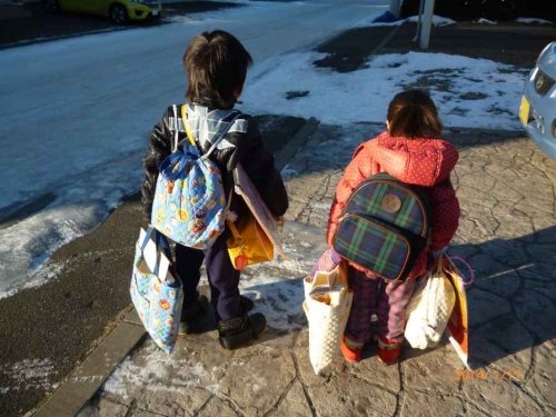 今日は幼稚園始業式！