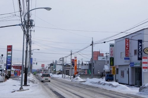 帯広市内の様子…北１線通り