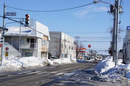 帯広市内の様子（西１条南２３丁目付近）