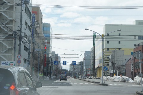 帯広市中心部の様子　春～♪