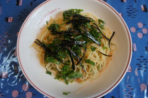 食いしん坊主亭のたらこスパゲッティ