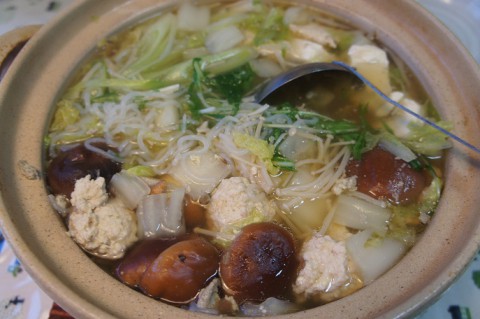 鶏つみれ鍋 からの～あっさりラーメン風そうめん