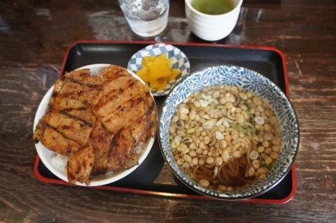 初訪! ぶた野家さんのぶた丼そばセット