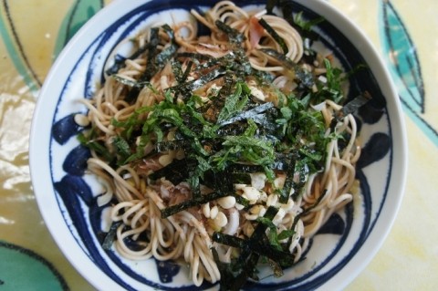 食いしん坊主庵の冷やしぶっかけたぬき蕎麦