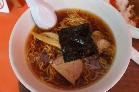 久平食堂さんの小さいしょうゆラーメン&小さいカレーライス