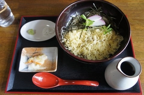 芽室町・蕎麦の里びばいろさんの冷かけたぬき