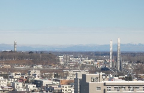 降雪前～市役所展望台から