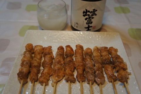 食いしん坊主亭の焼き鳥&出雲富士