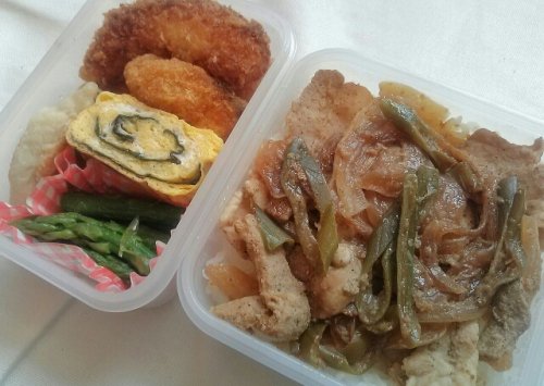 男の手弁当。