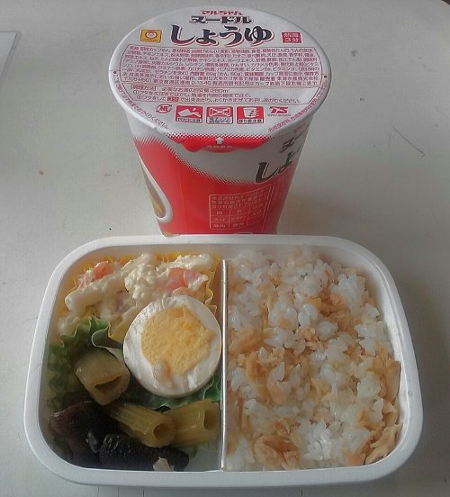 男の手弁当。