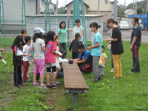 早起きで夏休みラジオ体操