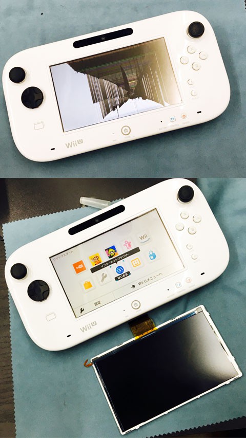 Wii U Game Pad 液晶割れの修理!