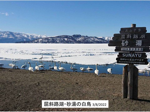 屈斜路湖・硫黄山 3月上旬